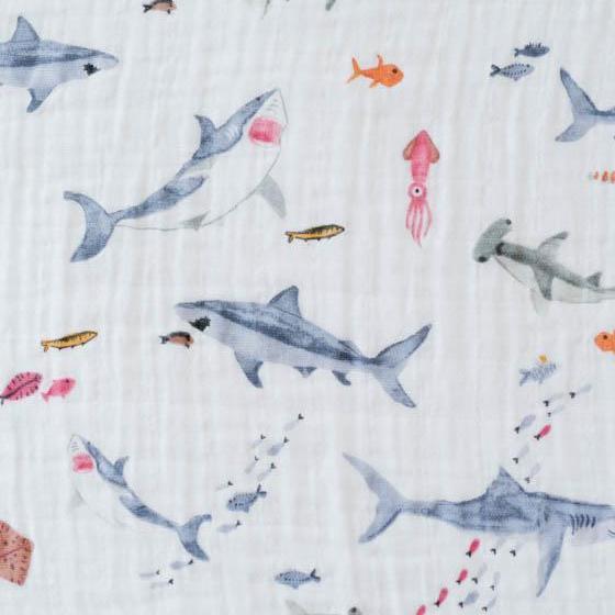 Little Unicorn Cotton Muslin Swaddle Blanket | Shark