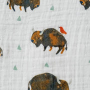 Little Unicorn Cotton Muslin Swaddle Blanket | Bison