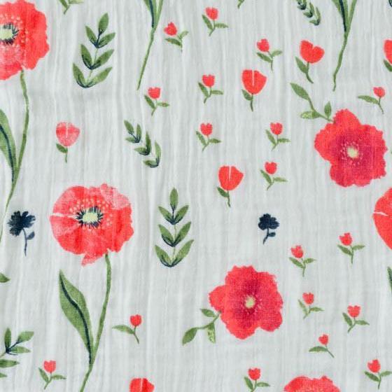 Little Unicorn Cotton Muslin Swaddle Blanket | Summer Poppy