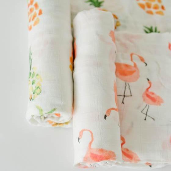 Little Unicorn Deluxe Muslin Swaddle Blanket Set | Pink Ladies