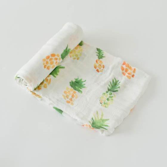 Little Unicorn Deluxe Muslin Swaddle Blanket | Pineapple