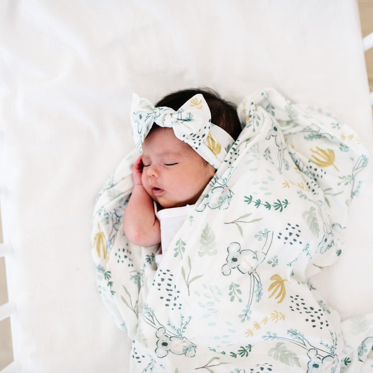 Copper Pearl Knit Swaddle Blanket | Aussie