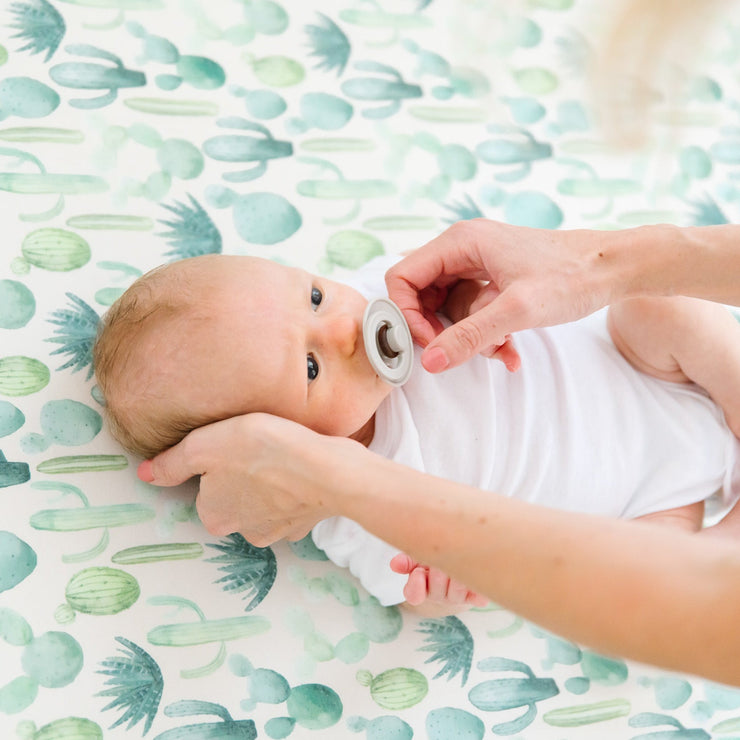 Copper Pearl Premium Knit Fitted Crib Sheet | Desert