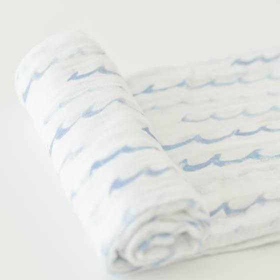 Little Unicorn Cotton Muslin Swaddle Blanket | High Tide