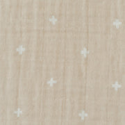 Little Unicorn Cotton Muslin Swaddle Blanket | Taupe Cross