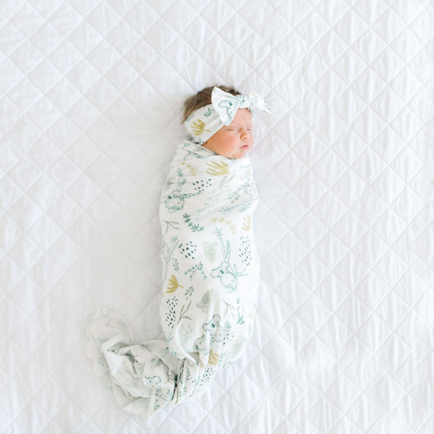 Copper Pearl Knit Headband Bow | Aussie