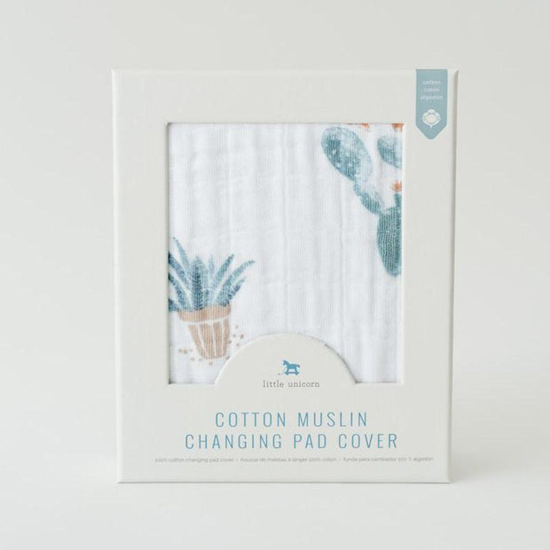 Little Unicorn Cotton Muslin Changing Pad Cover | Prickle Pots
