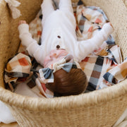 Copper Pearl Knit Headband Bow | Harvest