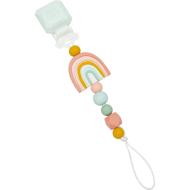 Loulou Lollipop Darling Pacifier Clip | Rainbow