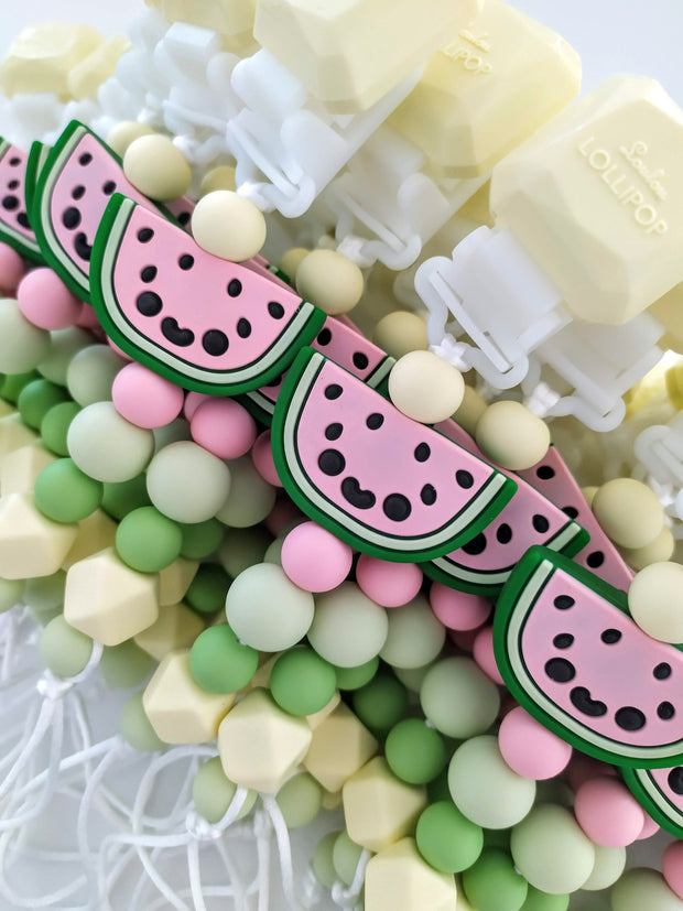 Loulou Lollipop Darling Pacifier Clip | Watermelon