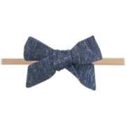 Copper Pearl Classic Nylon Bow | Denim