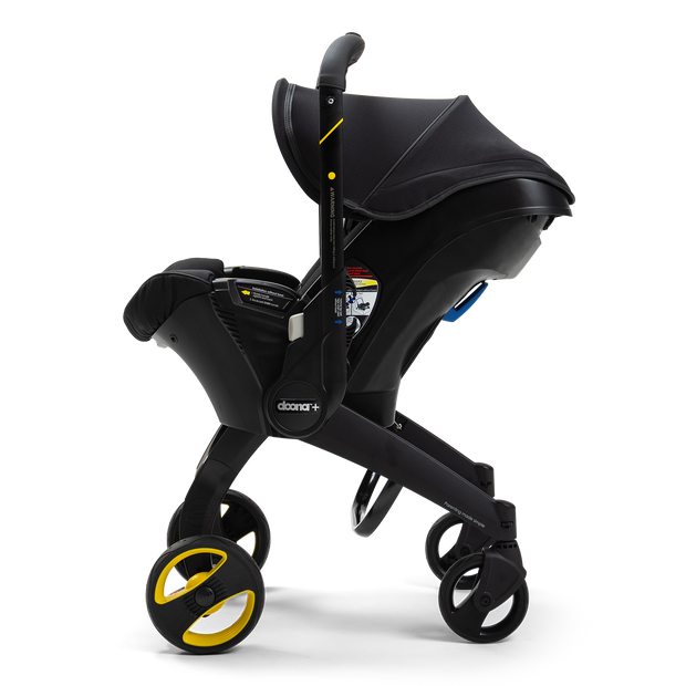 Doona Infant Car Seat + Base + Essentials Bag - Midnight Edition