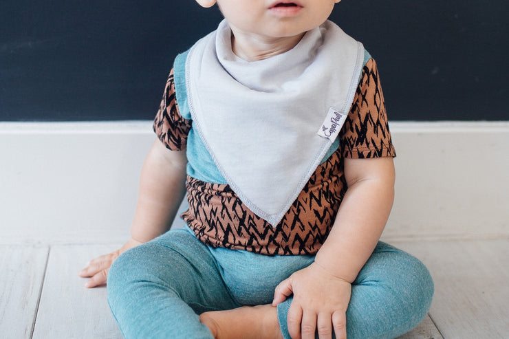 Baby Bandana Bibs - Oxford - Copper Pearl - 2