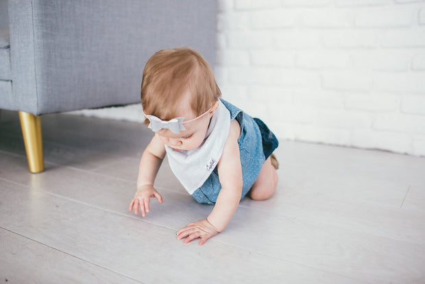 Baby Bandana Bibs - Grey Basics - Copper Pearl - 7