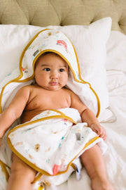 Loulou Lollipop Hooded Towel Set | Farm Animals