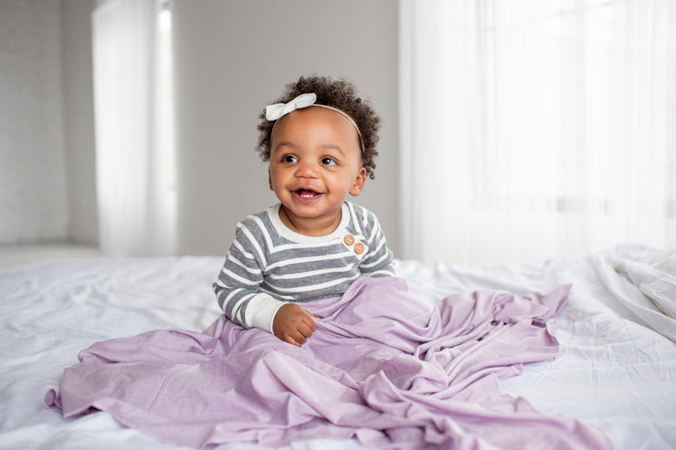 Copper Pearl Knit Swaddle Blanket | Lily