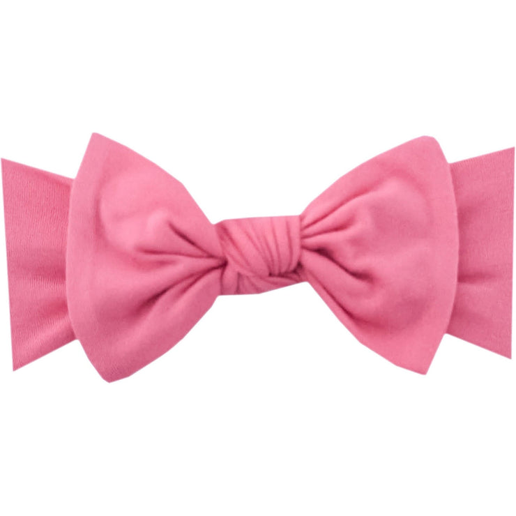 Copper Pearl Knit Headband Bow | Flamingo