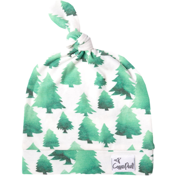 Copper Pearl Top Knot Hat | Forest