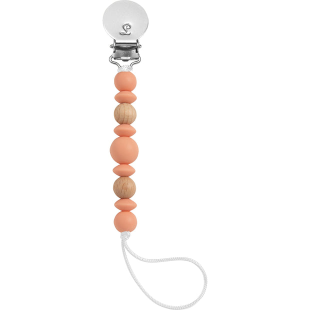 Loulou Lollipop Luna Pacifier Clip | Coral