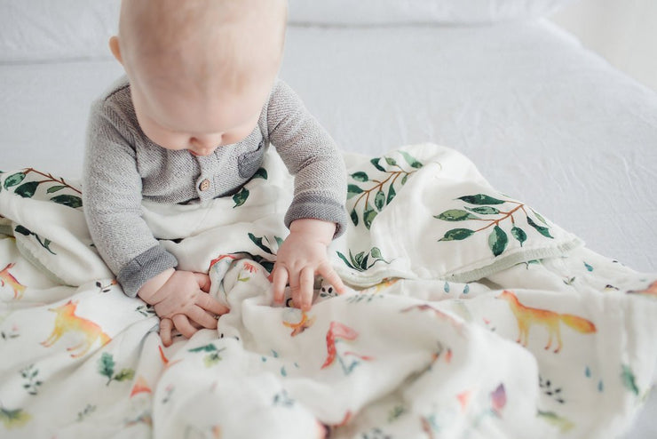 Loulou Lollipop Muslin Quilt Blanket | Woodland Gnome