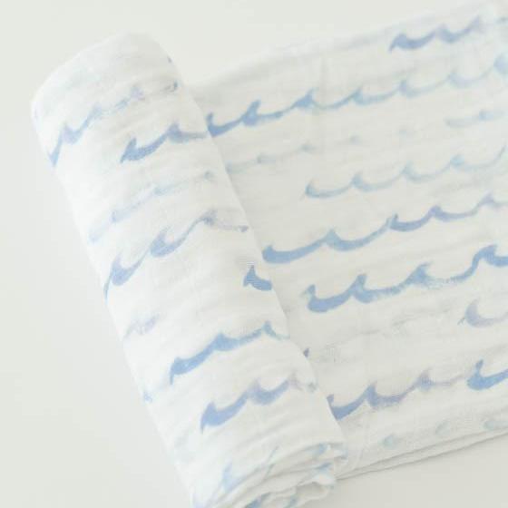 Little Unicorn Cotton Muslin Swaddle Blanket | High Tide