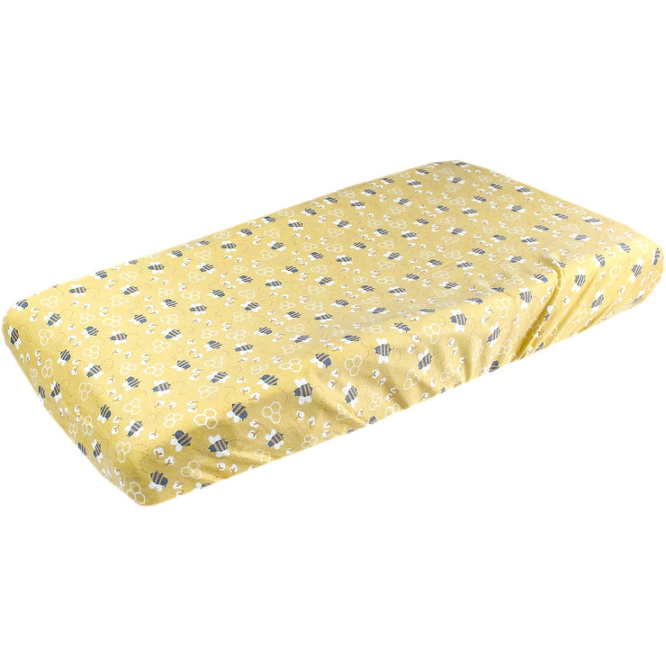 Copper Pearl Premium Knit Diaper Changing Pad Cover | Honeycomb