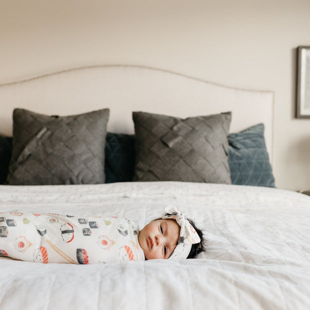 Copper Pearl Knit Headband Bow | Baja