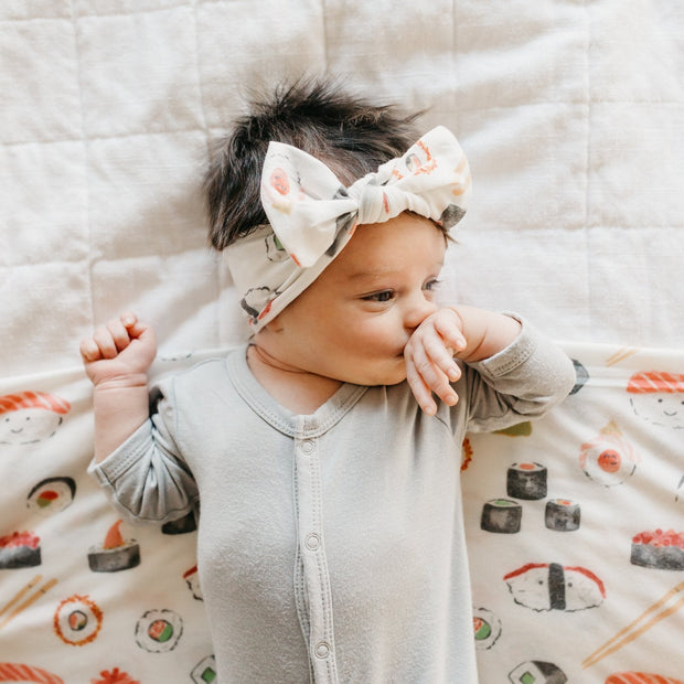 Copper Pearl Knit Headband Bow | Baja