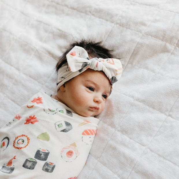 Copper Pearl Knit Headband Bow | Baja