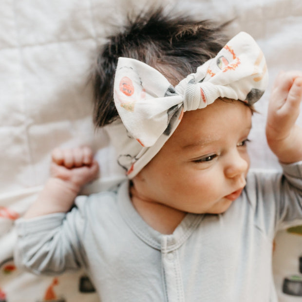 Copper Pearl Knit Headband Bow | Baja