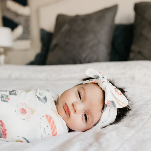 Copper Pearl Knit Headband Bow | Baja