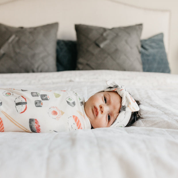 Copper Pearl Knit Headband Bow | Baja