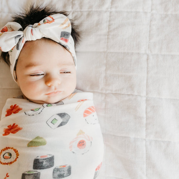 Copper Pearl Knit Headband Bow | Baja