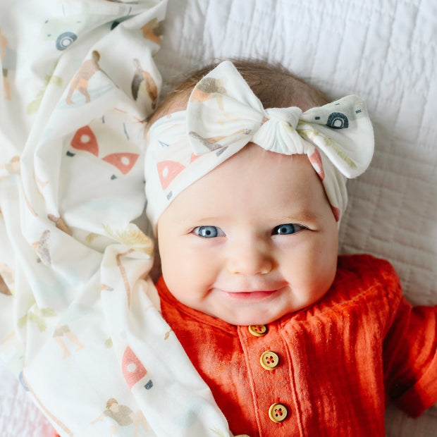 Copper Pearl Knit Headband Bow | Maui