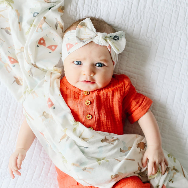 Copper Pearl Knit Headband Bow | Maui