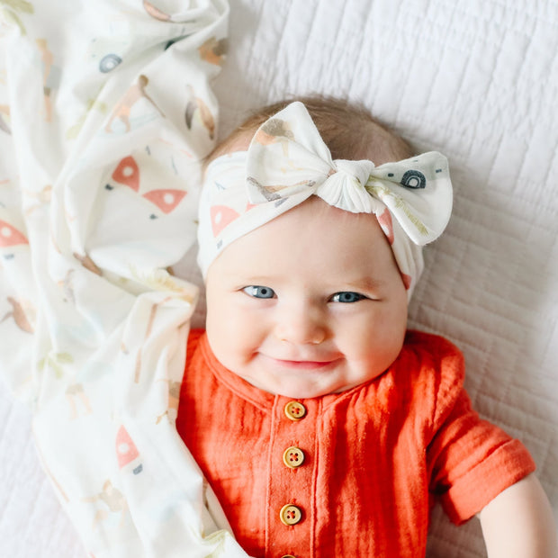 Copper Pearl Knit Headband Bow | Maui