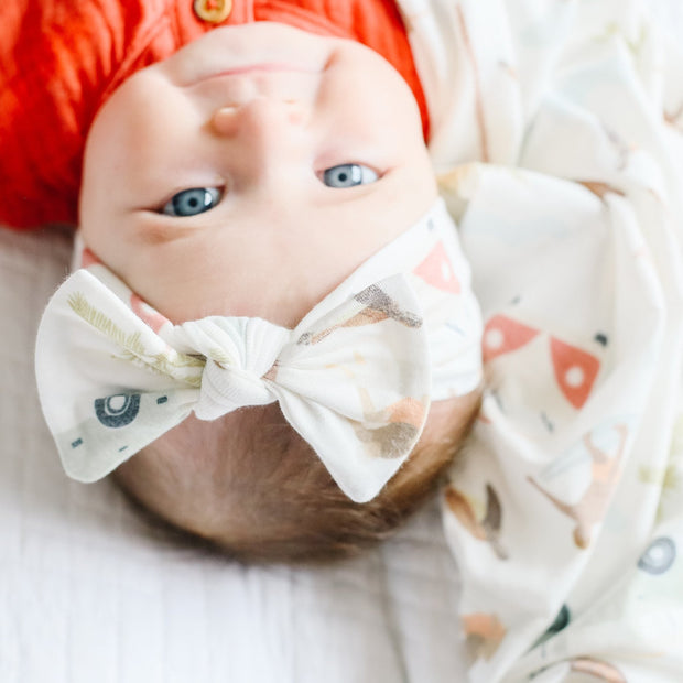 Copper Pearl Knit Headband Bow | Maui