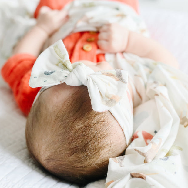 Copper Pearl Knit Headband Bow | Maui