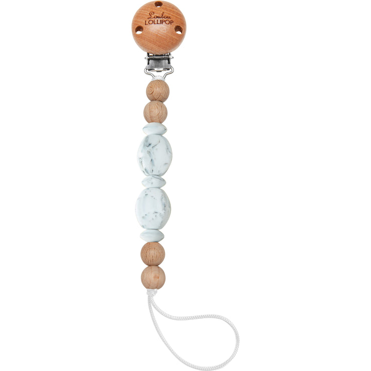 Loulou Lollipop Soleil Pacifier Clip | Marble