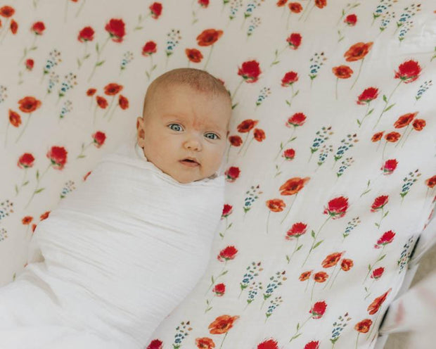 Little Unicorn Cotton Muslin Crib Sheet | Wild Mums
