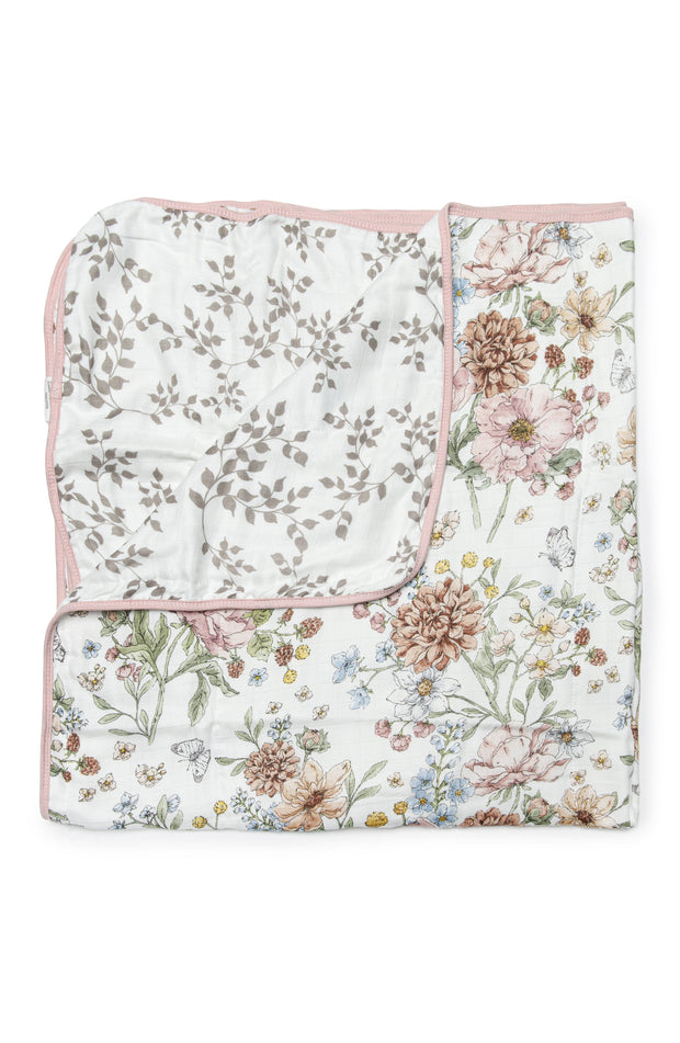 Loulou Lollipop Muslin Quilt Blanket | Secret Garden