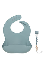 Loulou Lollipop Silicone Bib | Slate