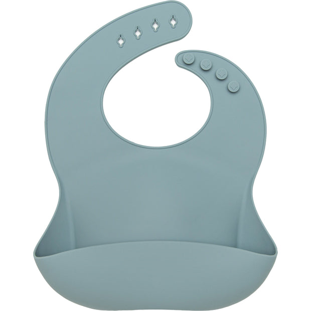 Loulou Lollipop Silicone Bib | Slate