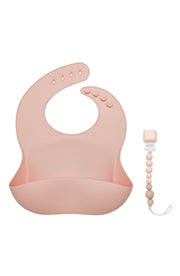 Loulou Lollipop Silicone Bib | Pink Quartz