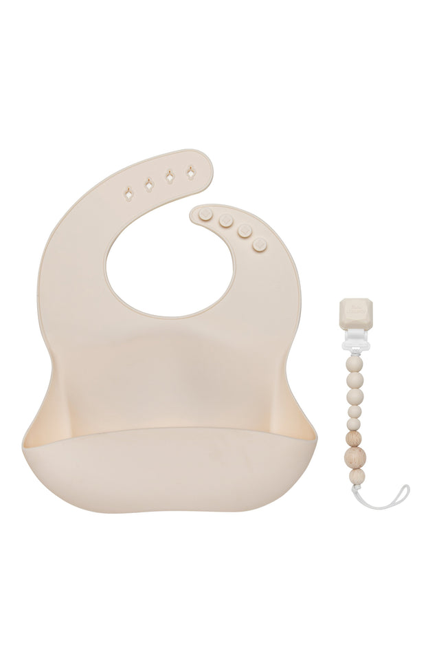 Loulou Lollipop Silicone Bib | Coconut Milk