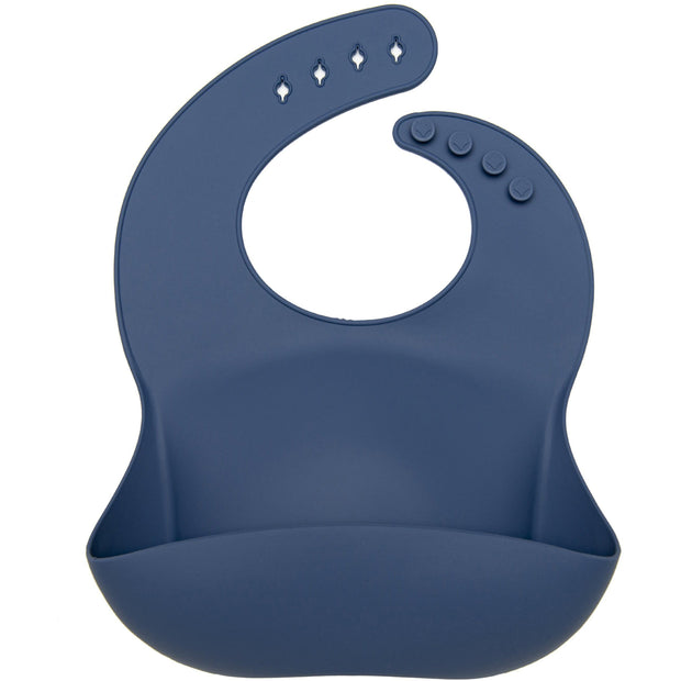 Loulou Lollipop Silicone Bib | Vintage Indigo