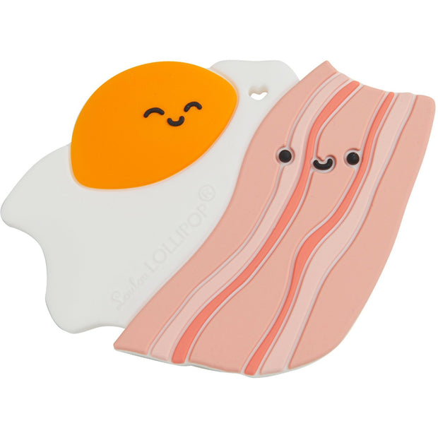 Loulou Lollipop Silicone Teether | Bacon & Egg