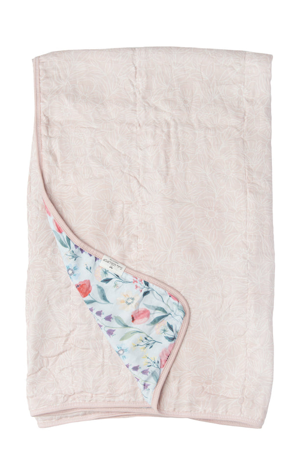 Loulou Lollipop Muslin Quilt Blanket | Bluebell