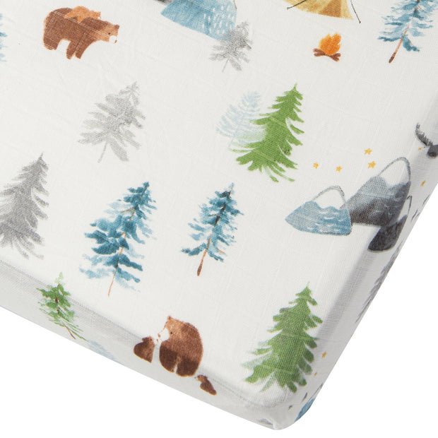 Loulou Lollipop Fitted Crib Sheet | Adventure Begins