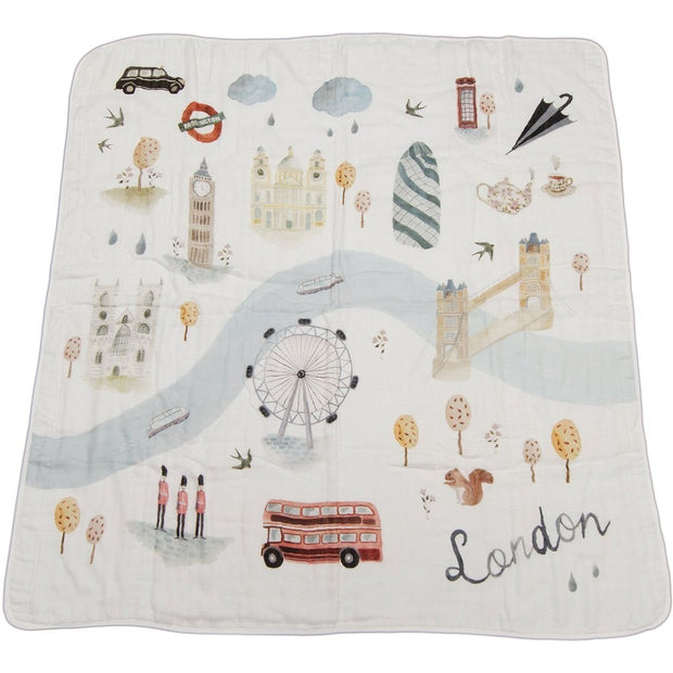 Loulou Lollipop Muslin Quilt Blanket | London